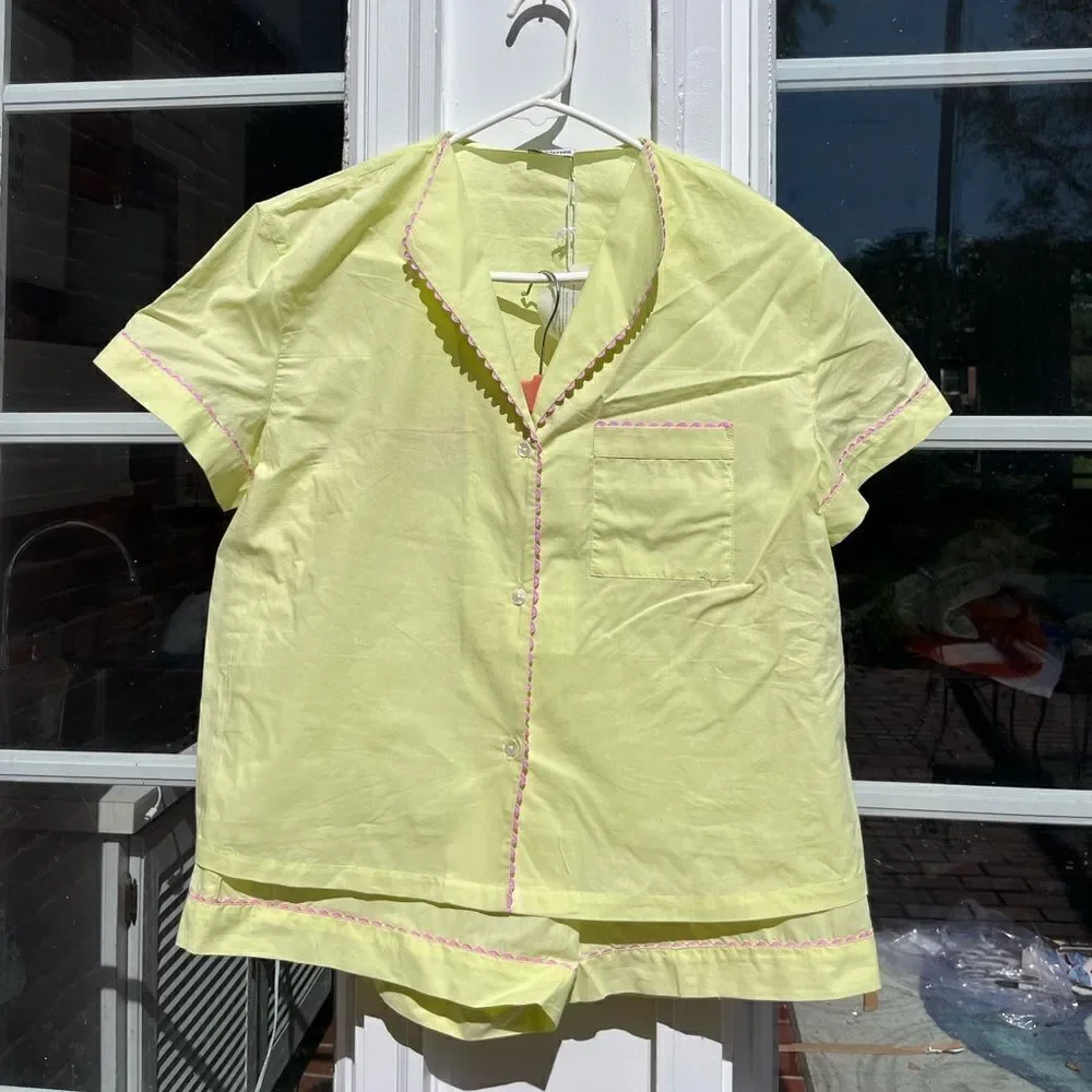 Dora Larsen Mollie Scalloped Pajama Set NWT